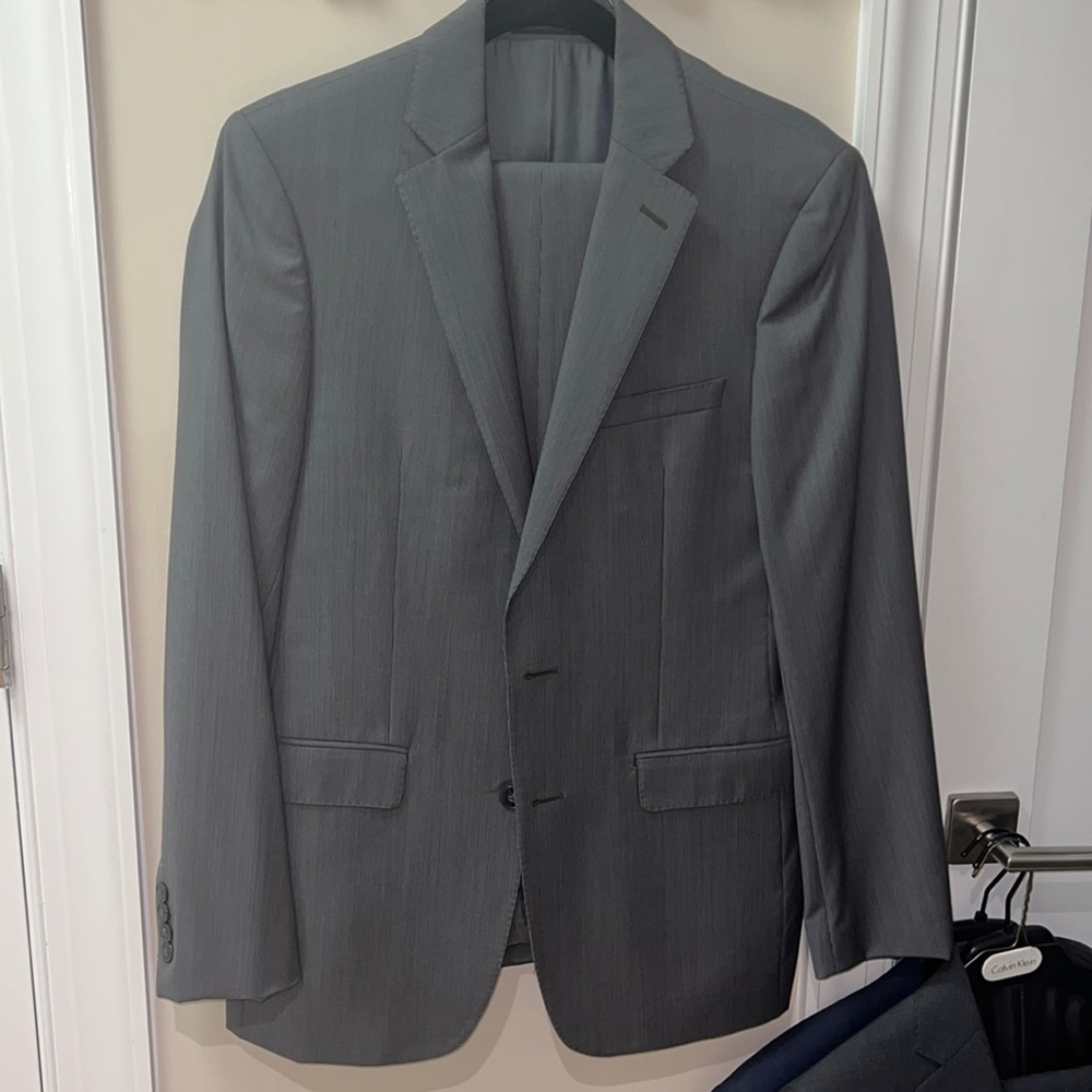 Grey men’s Calvin Klein suit